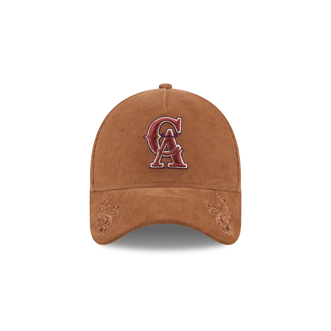 New Era 9Forty California Angels Ornamental Cord A-Frame Adjustable Snapback Hat Toasted Peanut N: 00695
