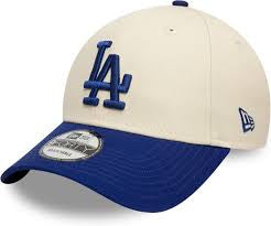 New Era Adult's Colour Block MLB Los Angeles LA Dodgers Baseball Cap Hat Light Beige N: 00321