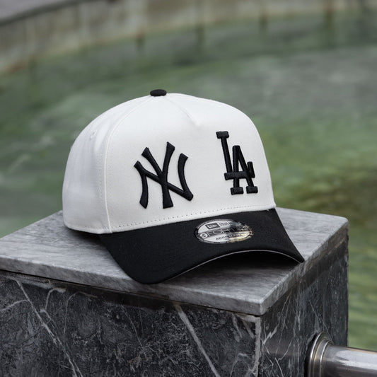 NEW ERA 9FORTY A-FRAME MLB NEW YORK YANKEES VS LOS ANGELES DODGERS TWO TONE / GREY UV SNAPBACK N: 00697