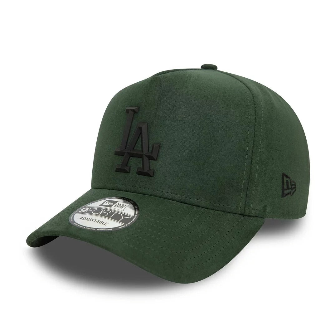 Casquette New Era LA Dodgers en imitation daim vert foncé 9FORTY E-Frame 60580813