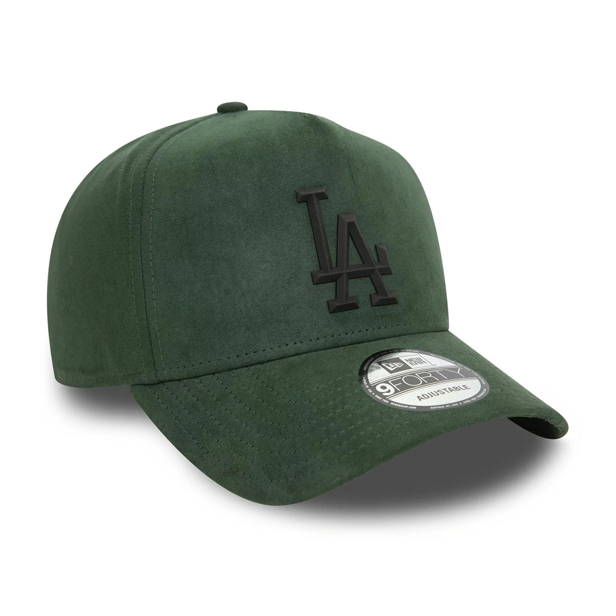 Casquette New Era LA Dodgers en imitation daim vert foncé 9FORTY E-Frame 60580813
