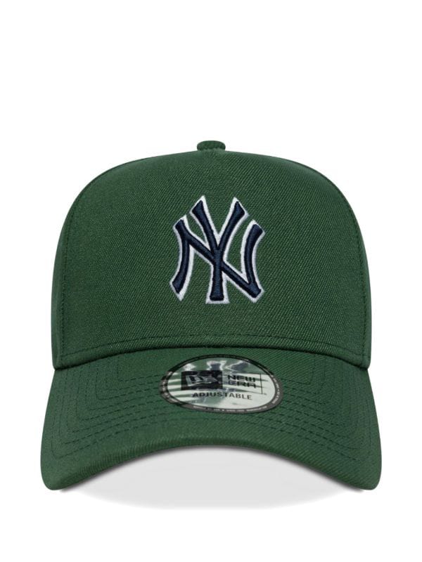 New Era NY Yankees E-frame outline script logo cap in dark green N30