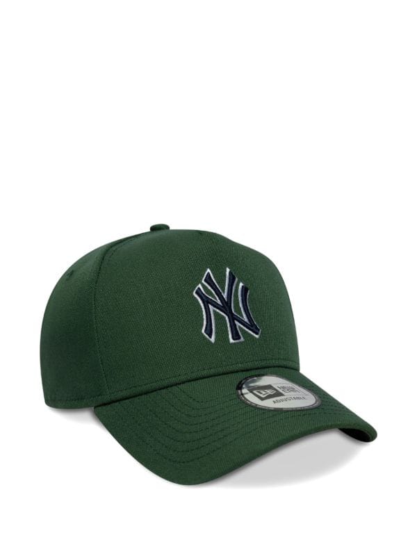 New Era NY Yankees E-frame outline script logo cap in dark green N30