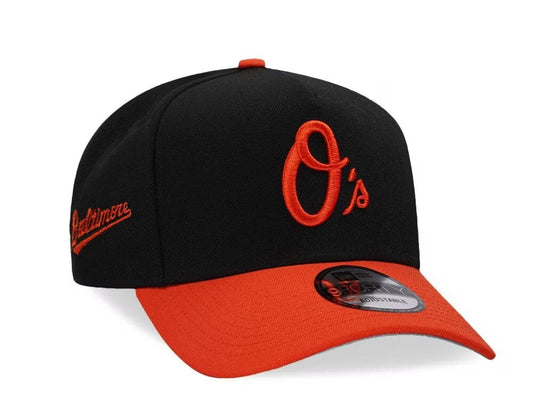 Casquette snapback bicolore noire New Era Baltimore Orioles 9Forty A Frame N: 00555