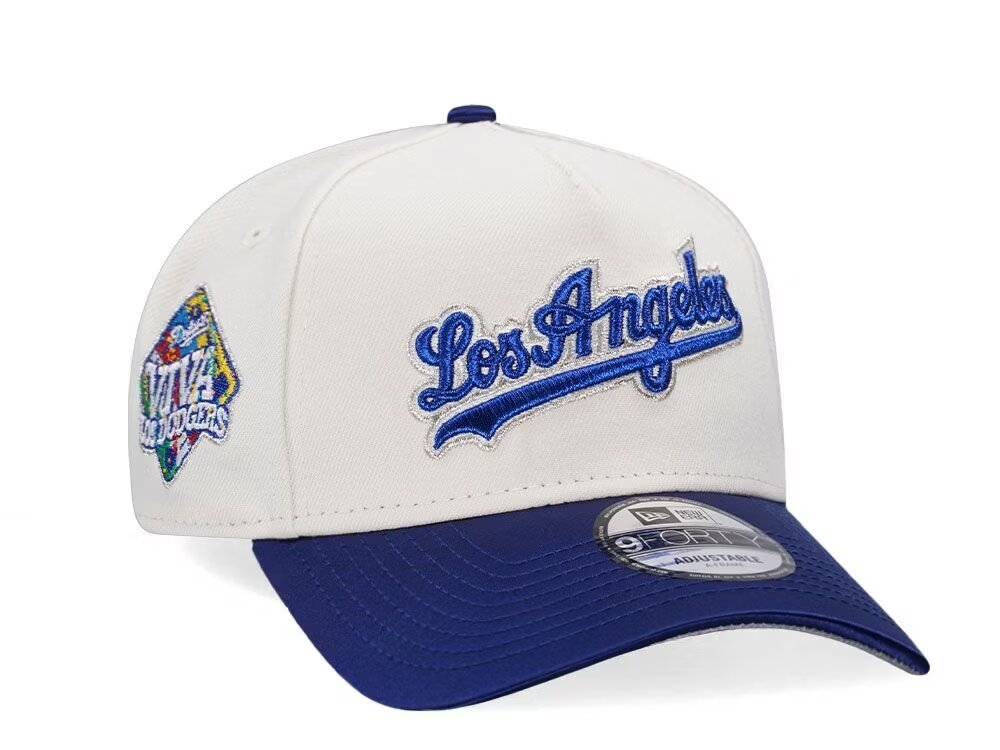 Casquette snapback New Era 9Forty A Frame Chrome Satin bicolore des Dodgers de Los Angeles N: 00565