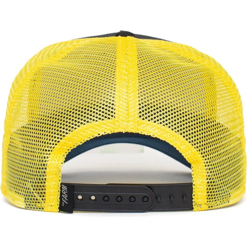 Casquette trucker noire et jaune coq Cock Trip The Farm Goorin Bros.N: 00635