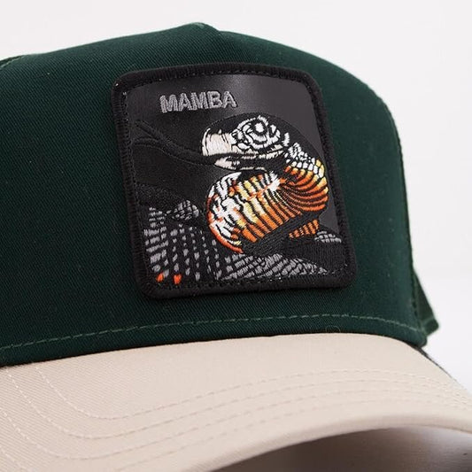 Goorin Bros Casquette verte et blanche serpent Mamba