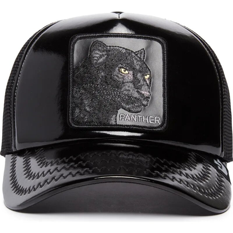 Goorin Bros. Obsidian Panther Puff Patent The Farm Black Trucker Hat
