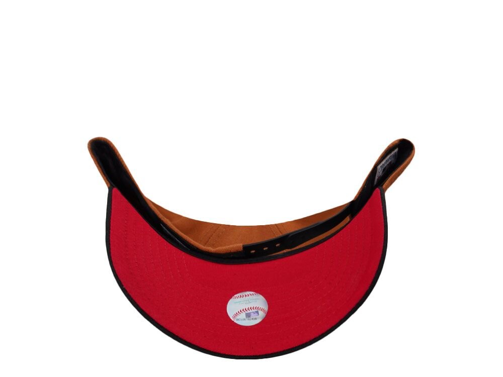 Casquette New Era Oakland Athletics 50e anniversaire, édition bicolore marron terre, modèle 9Forty A Frame Snapback N: 00788