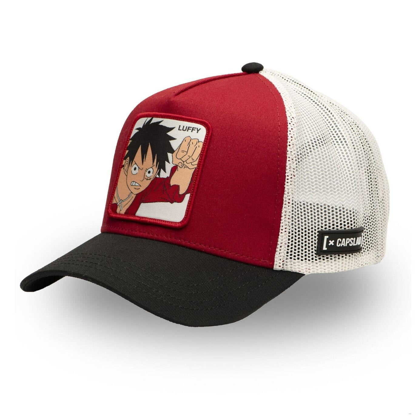 Casquette trucker avec filet en sergé de coton One piece Luffy Red N: 00791