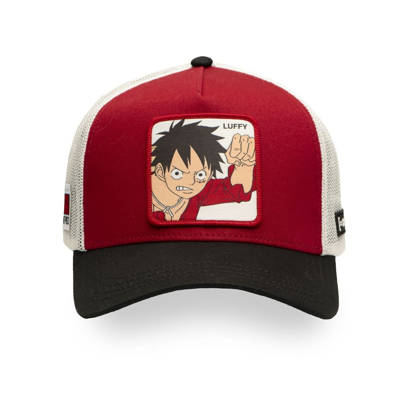 Casquette trucker avec filet en sergé de coton One piece Luffy Red N: 00791
