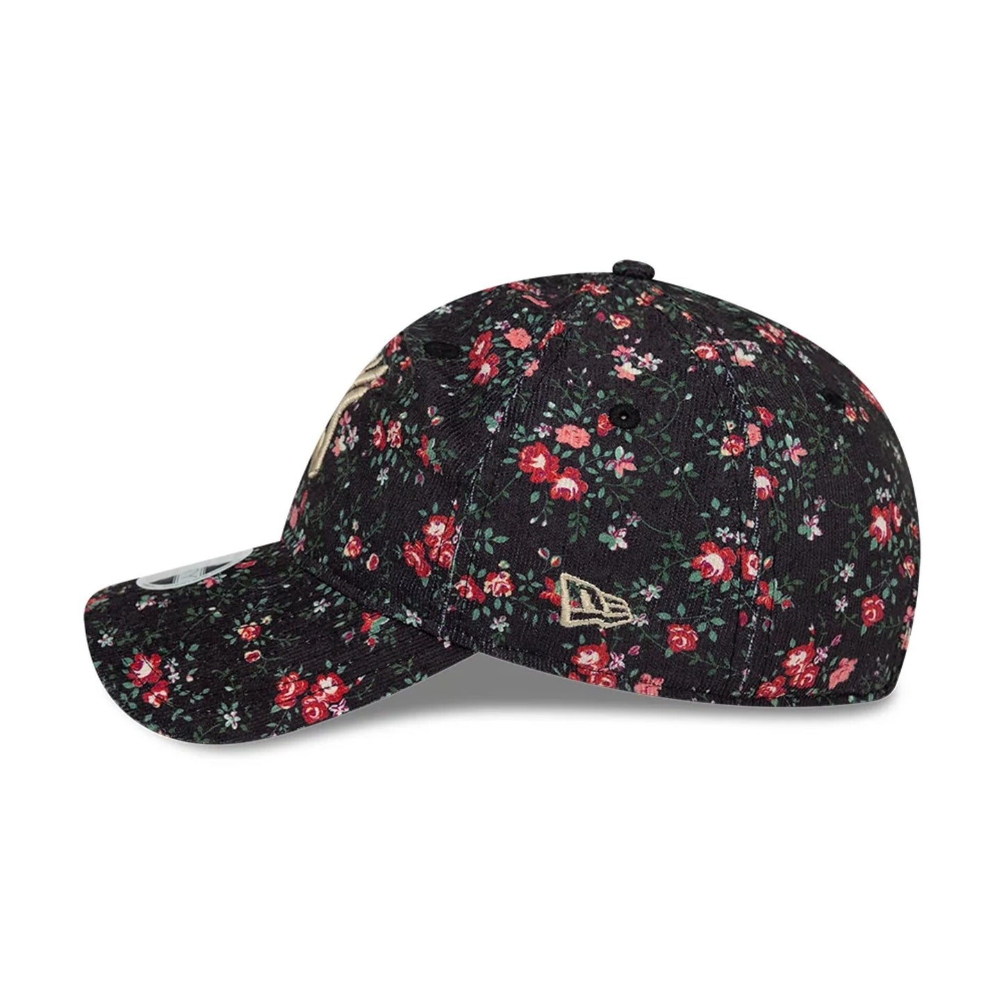 Casquette réglable 9TWENTY beige à imprimé floral matelassé pour femmes des New York Yankees N: 00417