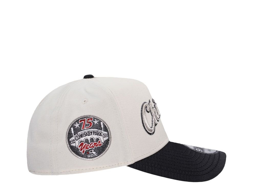 New Era Chicago White Sox 75 Years Metallic Two Tone 9Forty A Frame Snapback Hat N: 00533