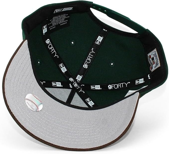 New Era Oakland Athletics 25th Anniversary Dark Green Copper Two Tone 9Forty A Frame Snapback Hat N: 00531