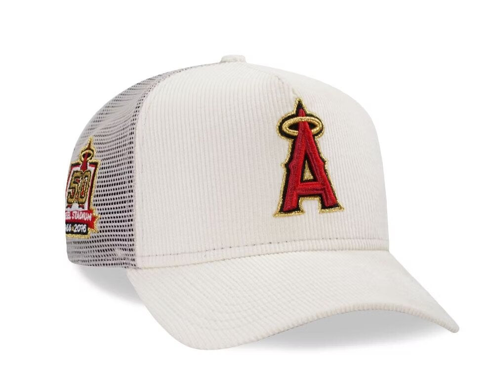 Casquette snapback New Era 9Forty A Frame en velours côtelé chromé 50e anniversaire des Anaheim Angels N: 00600