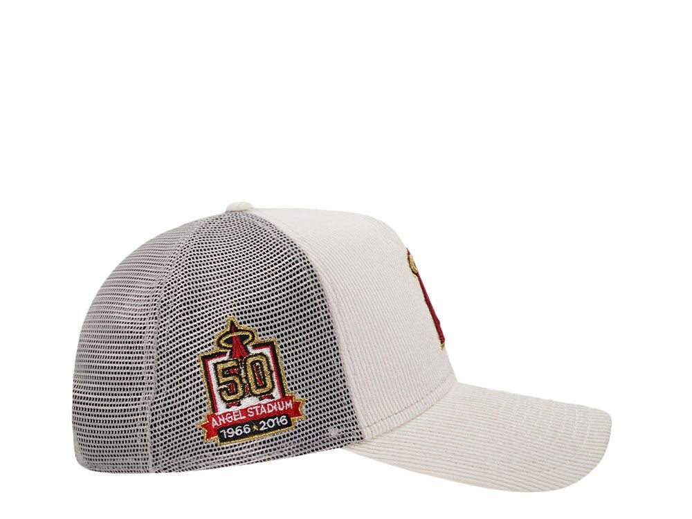 Casquette snapback New Era 9Forty A Frame en velours côtelé chromé 50e anniversaire des Anaheim Angels N: 00600