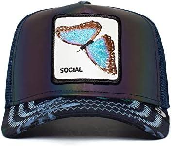 Goorin Bros. The Farm Kaleidoscope Collection Unisex Adjustable Trucker Cap, Blue N: 00357